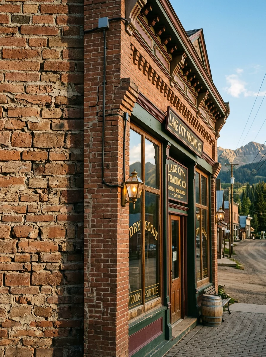 Custom lighting installation inside a historic Victorian-era structure in Lake City, Colorado, showing period-appropriate fixtures being wired into an upgraded electrical system.